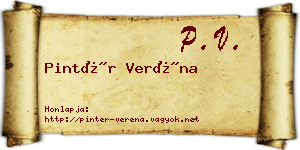 Pintér Veréna névjegykártya